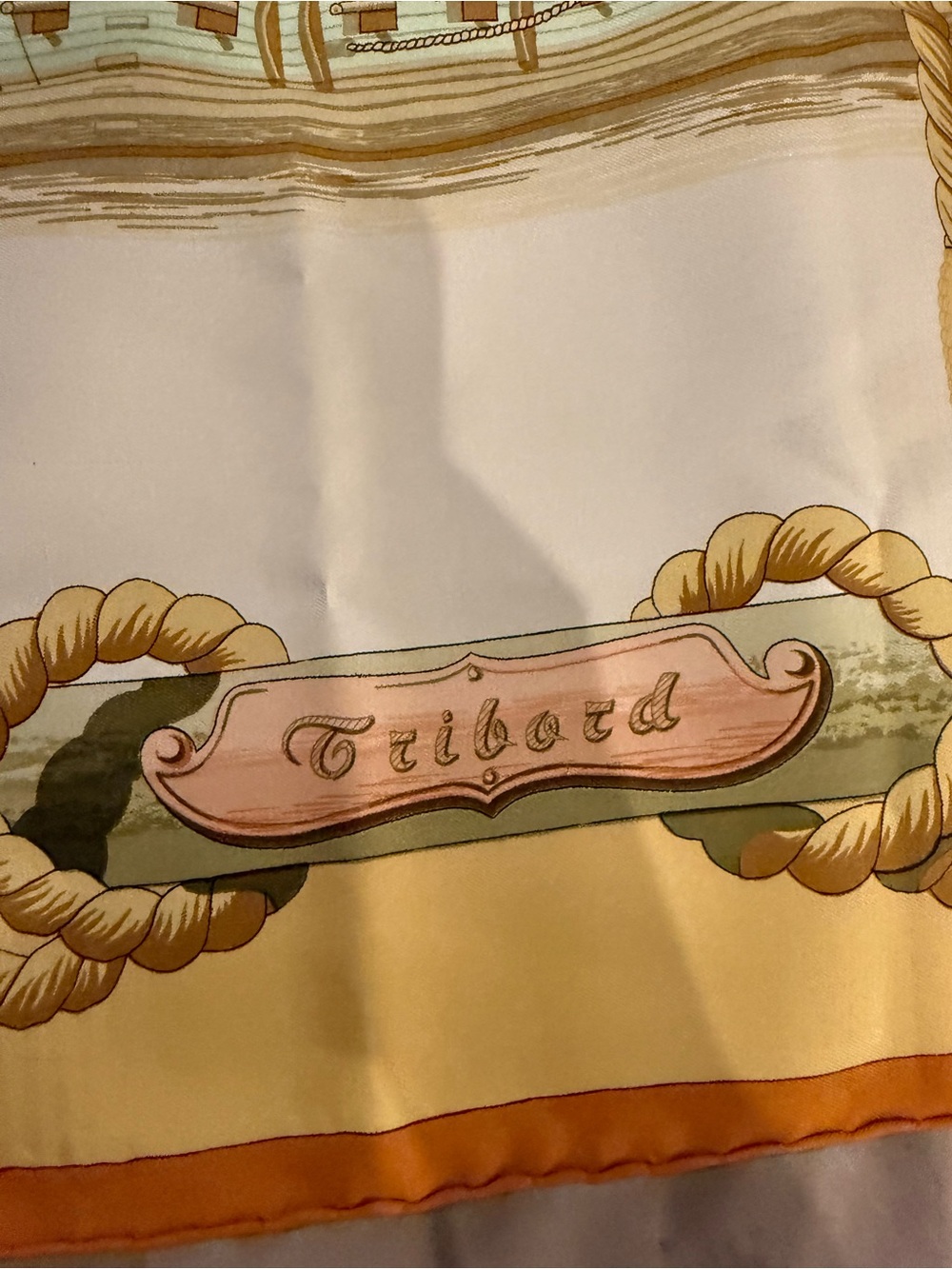 Hermes Tribord Silk Scarf Carré 90 Nautical Ship Pastel Vintage - Picture 4 of 13